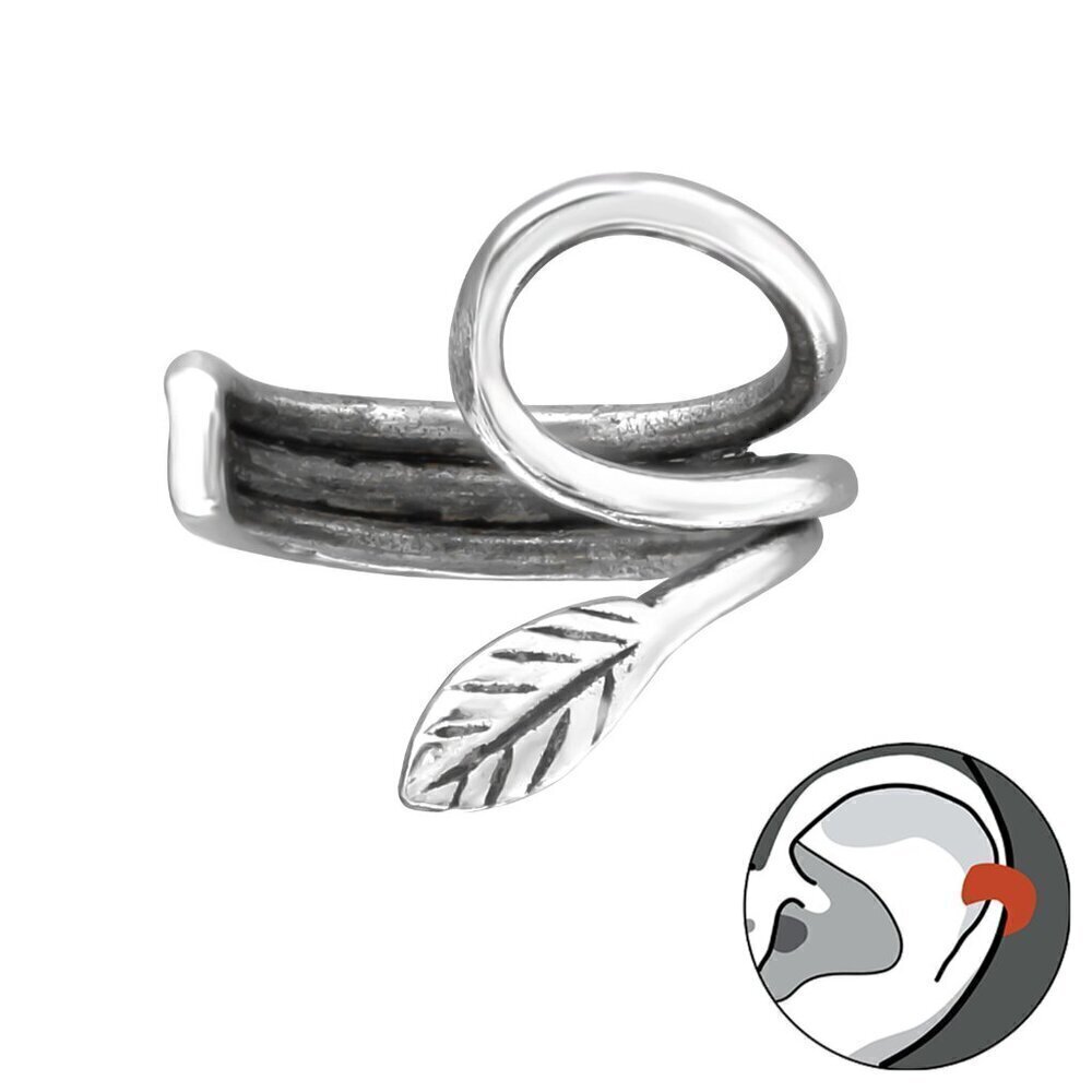Sterling Silver Leaf Cuff​